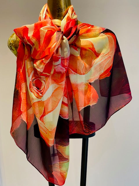 Printed Silk Scarves.         March Sale 25% Off ....At Checkout Use Code March25