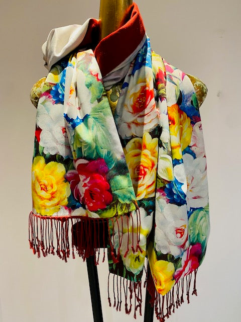 Silk Cashmere Scarf -  Winter Sale 50% Off - At checkout use code Winter50%