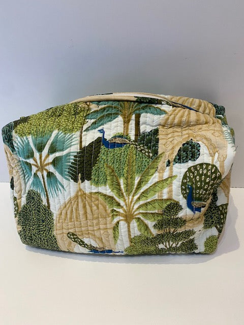 Hand Blocked Cotton Toiletries Bag.       March Sale 25% Off ....At Checkout Use Code March25