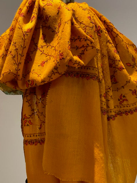 Kashmiri Shawl With All Over Embroidery.     March Sale 25% Off ....At Checkout Use Code March25