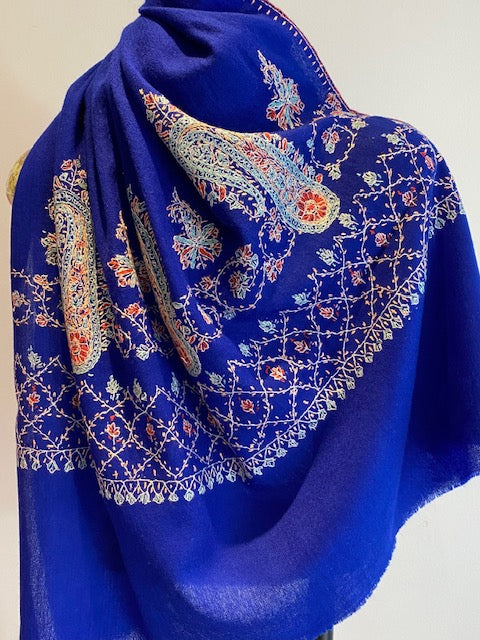 Kashmiri Shawl With Embroidery.     March Sale 25% Off ....At Checkout Use Code March25