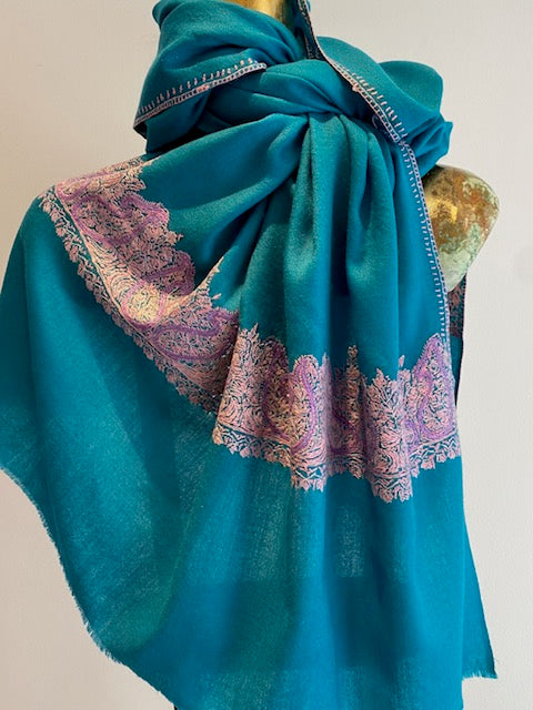 Kashmiri Shawl With Embroidery.     March Sale 25% Off ....At Checkout Use Code March25