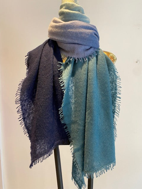 Cashmere Two Tone Shawl.         March Sale 25% Off ....At Checkout Use Code March25