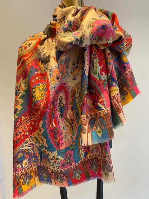 Printed Paisley Shawl.        March Sale 25% Off ....At Checkout Use Code March25