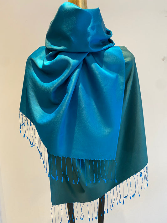 Silk Two Tone Scarf.    March Sale 25% Off ....At Checkout Use Code March25