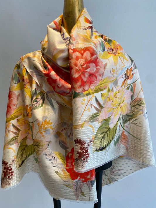 Light Printed Silk Scarves.       March Sale 25% Off ....At Checkout Use Code March25