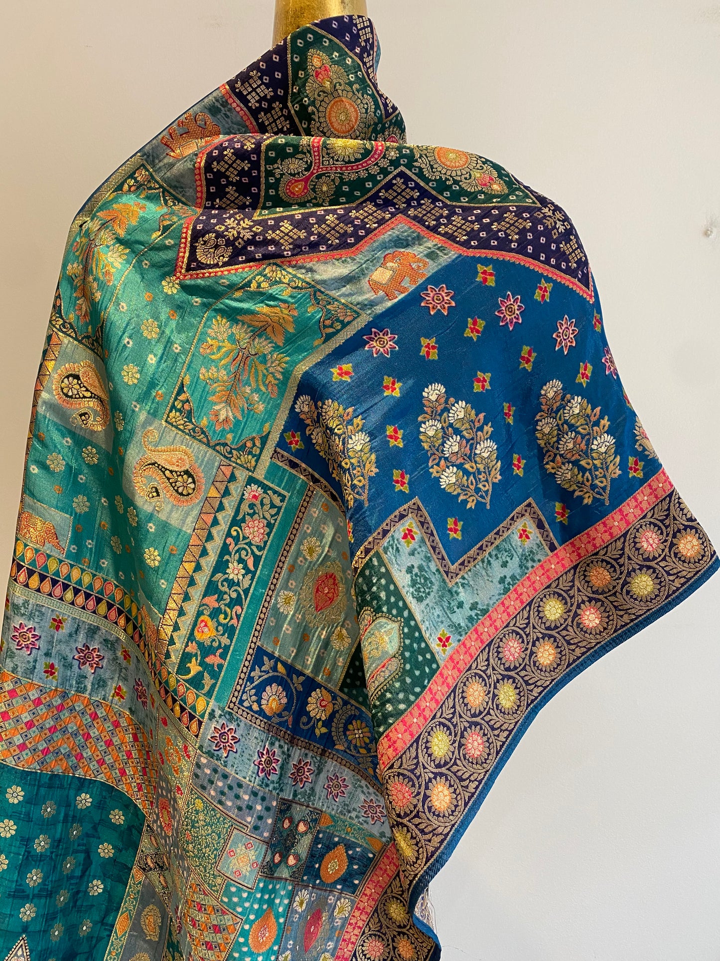 Hand Woven Silk Brocade Shawl