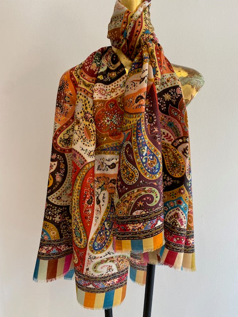 Printed Paisley Scarf