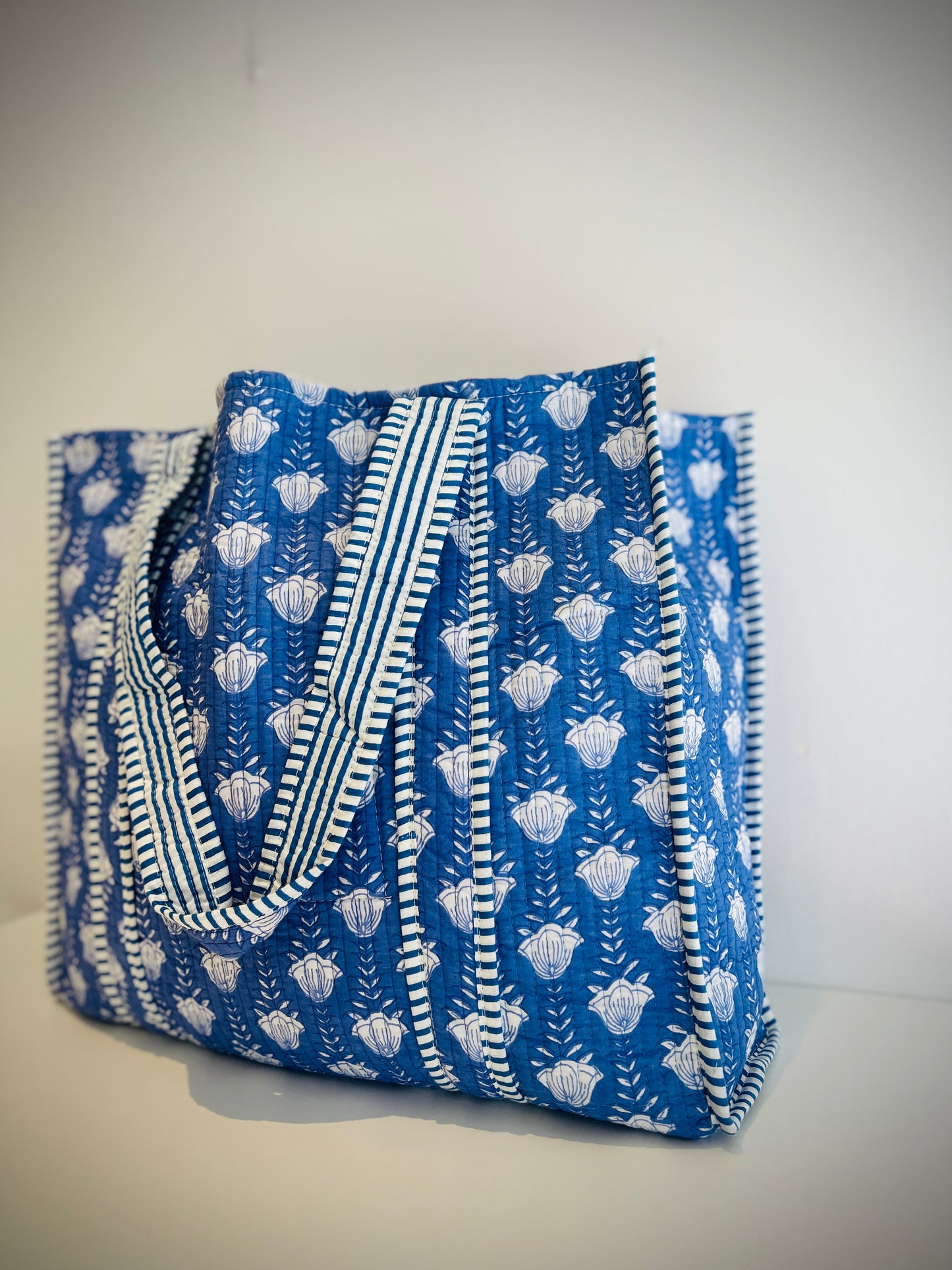 Hand Blocked Cotton Carry Bag.      March Sale 25% Off ....At Checkout Use Code March25