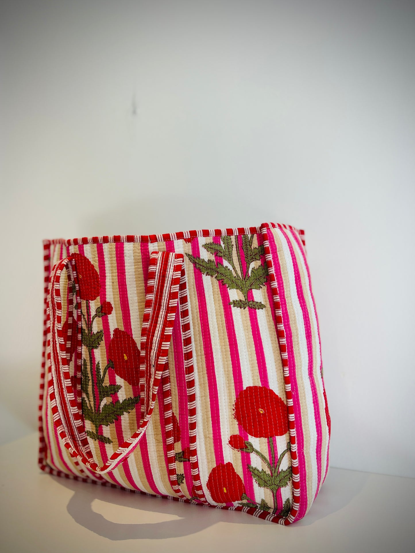 Hand Blocked Cotton Carry Bag.      March Sale 25% Off ....At Checkout Use Code March25