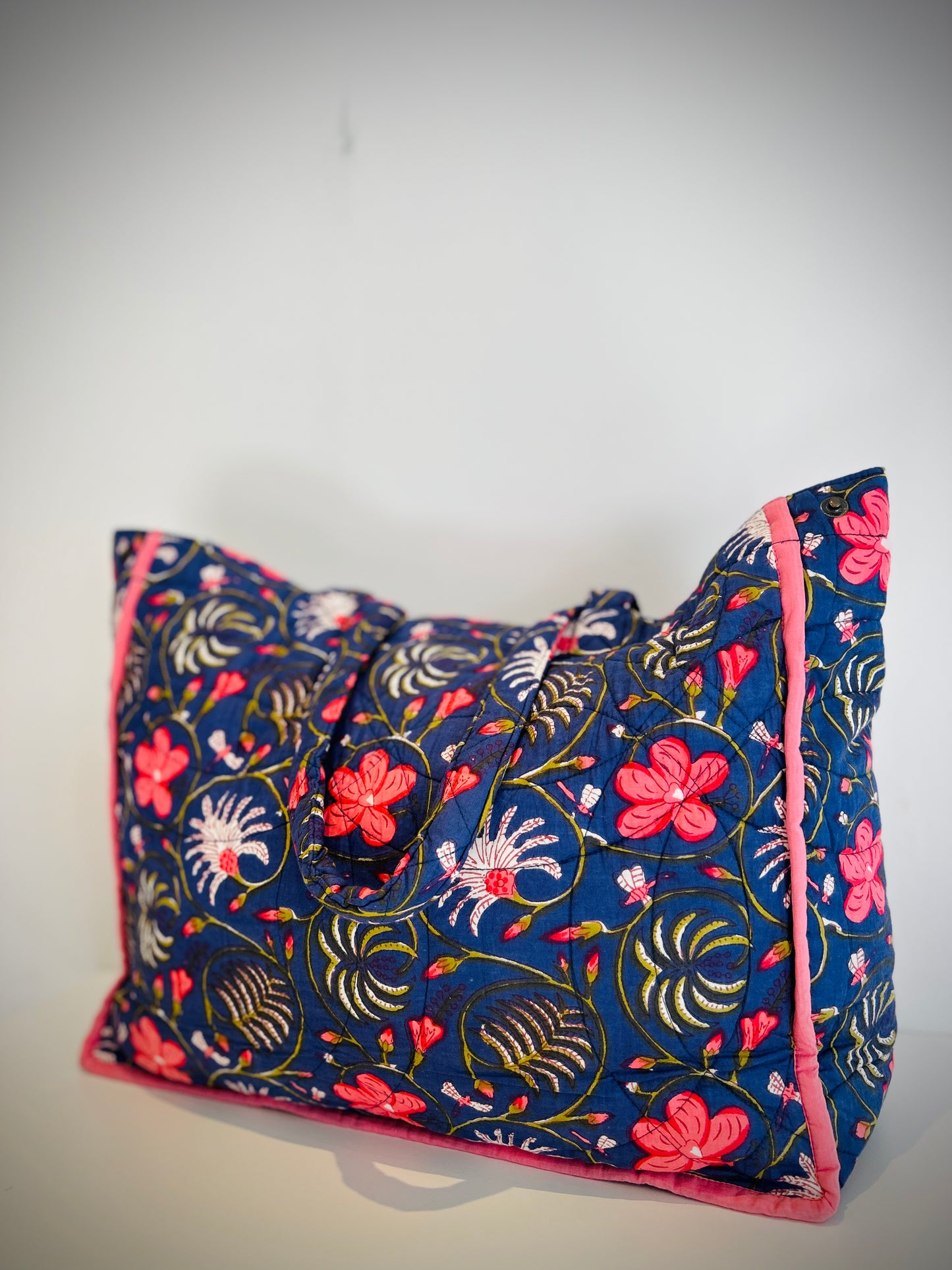 Hand Blocked Cotton Carry Bag.      March Sale 25% Off ....At Checkout Use Code March25