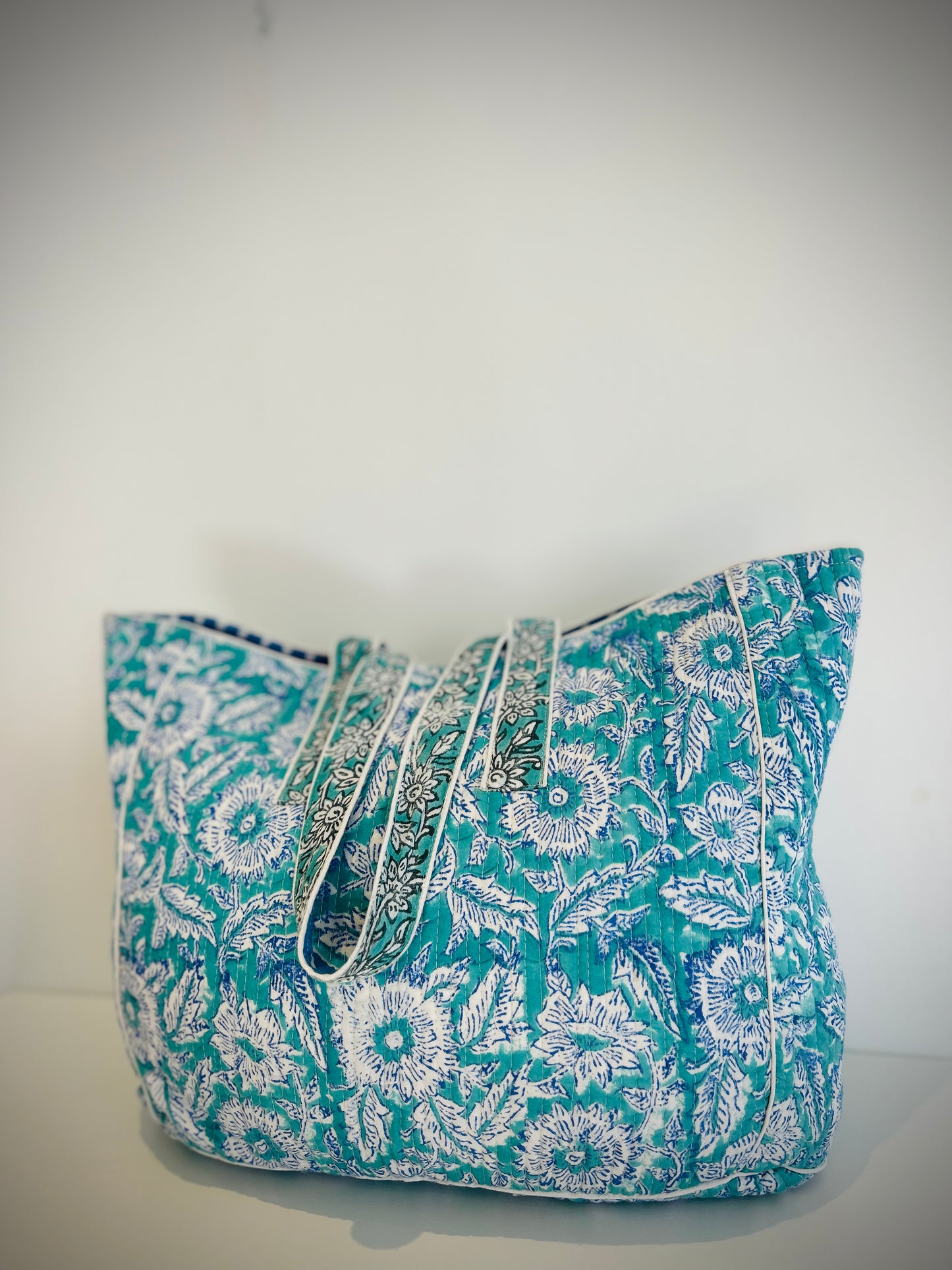 Hand Blocked Cotton Carry Bag.      March Sale 25% Off ....At Checkout Use Code March25