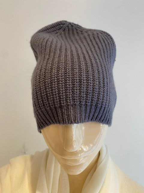 Ribbed Cashmere Cable Hat