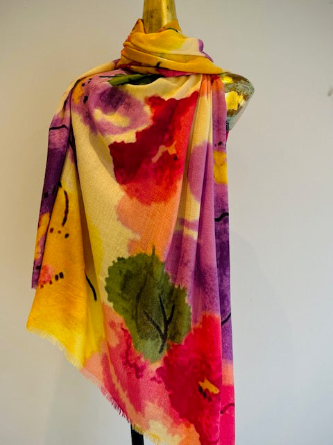 Luxury Light Cashmere Printed Shawl.       March Sale 25% Off ....At Checkout Use Code March25