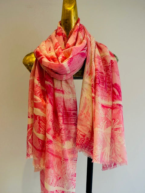 Luxury Light Cashmere Printed Shawl.       March Sale 25% Off ....At Checkout Use Code March25