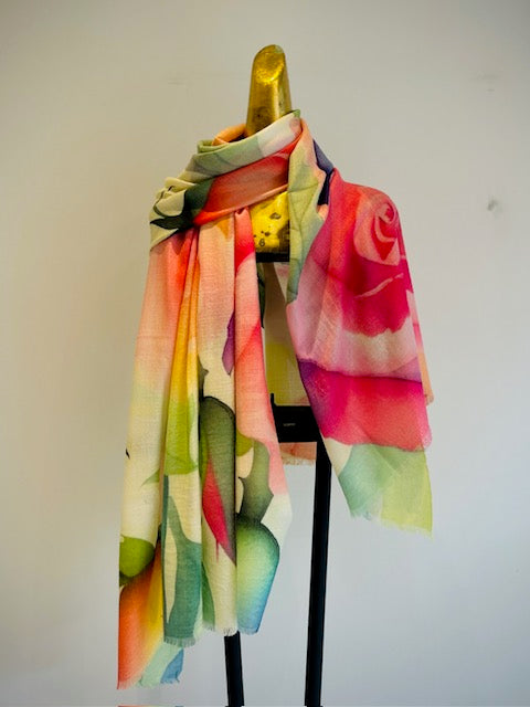 Luxury Light Cashmere Printed Shawl.       March Sale 25% Off ....At Checkout Use Code March25