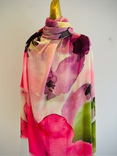 Luxury Light Cashmere Printed Shawl.       March Sale 25% Off ....At Checkout Use Code March25