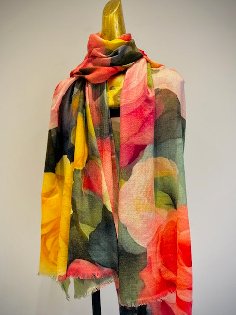 Luxury Light Cashmere Printed Shawl.       March Sale 25% Off ....At Checkout Use Code March25