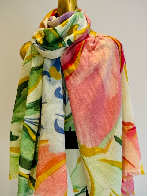 Luxury Light Cashmere Printed Shawl.       March Sale 25% Off ....At Checkout Use Code March25