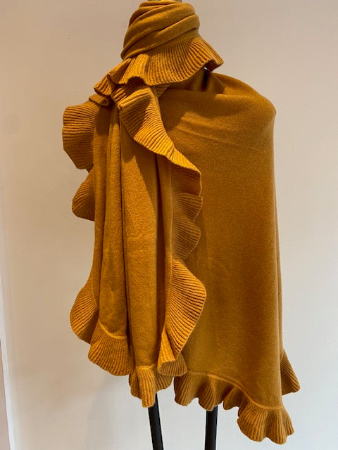 Cashmere Ruffled Shawl