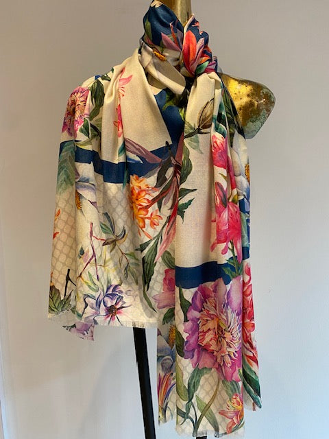 Silk Printed Scarves -  Winter Sale 50% Off - At checkout use code Winter50%