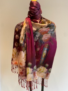 Silk Cashmere Scarf -  Winter Sale 50% Off - At checkout use code Winter50%