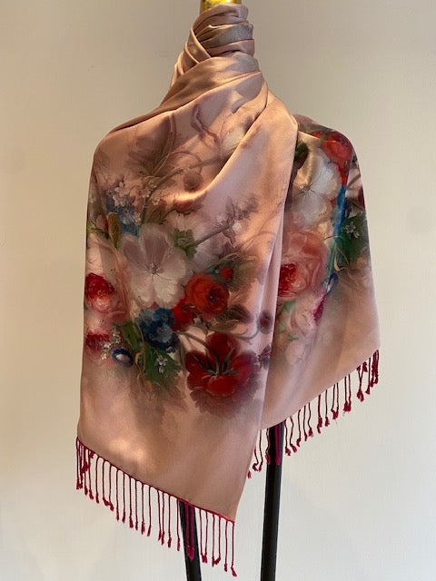 Silk Cashmere Scarf -  Winter Sale 50% Off - At checkout use code Winter50%