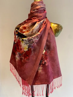 Silk Cashmere Scarf -  Winter Sale 50% Off - At checkout use code Winter50%