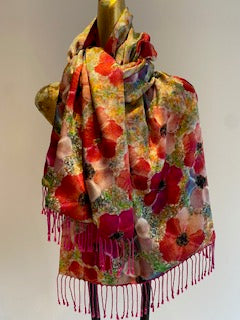 Silk Cashmere Scarf -  Winter Sale 50% Off - At checkout use code Winter50%