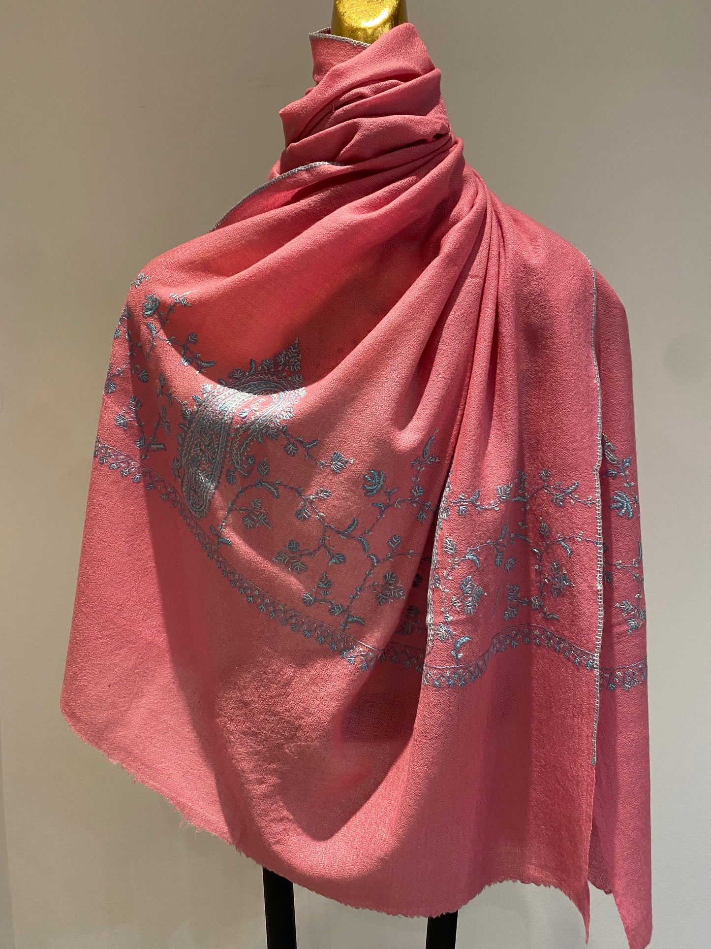 Kashmiri Shawl With Embroidery.     March Sale 25% Off ....At Checkout Use Code March25