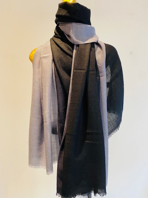 Luxury Light Cashmere Two Tone Shawl.      March Sale 25% Off ....At Checkout Use Code March25