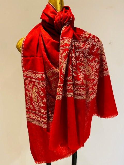 Kashmiri Shawl With Embroidery.     March Sale 25% Off ....At Checkout Use Code March25