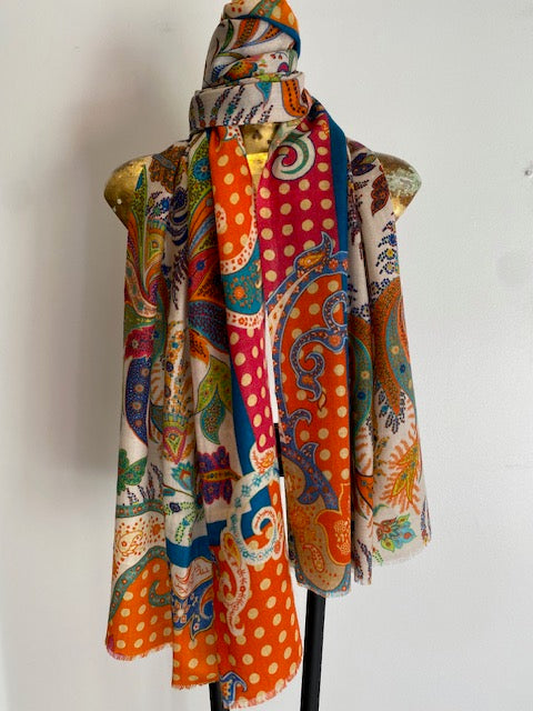 Cashmere Shawl Printed - Winter Sale 50% Off - At checkout use code Winter50%