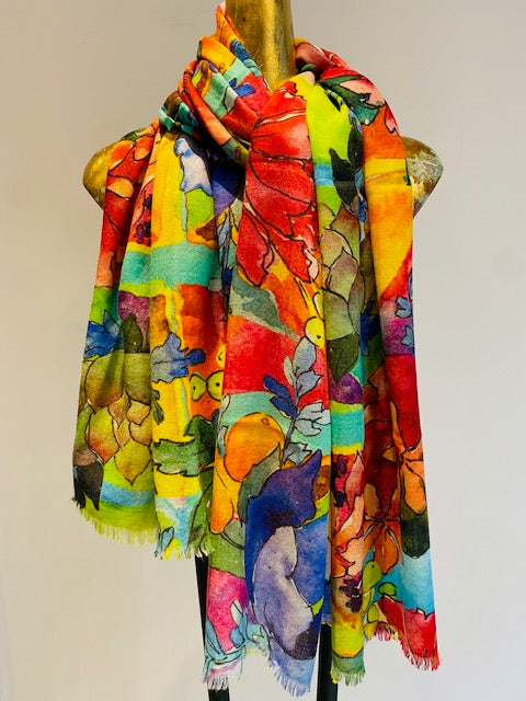 Merino Wool & Silk Scarf