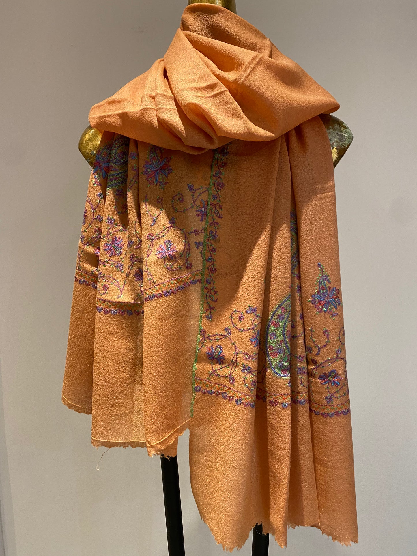 Kashmiri Shawl With Embroidery.     March Sale 25% Off ....At Checkout Use Code March25