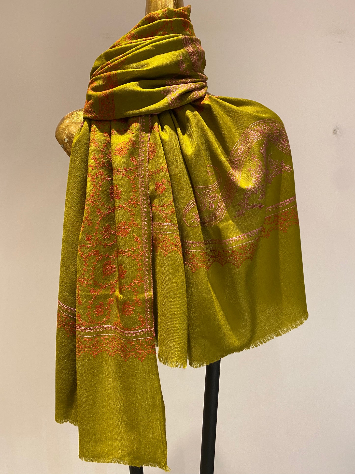 Kashmiri Shawl With Embroidery.     March Sale 25% Off ....At Checkout Use Code March25