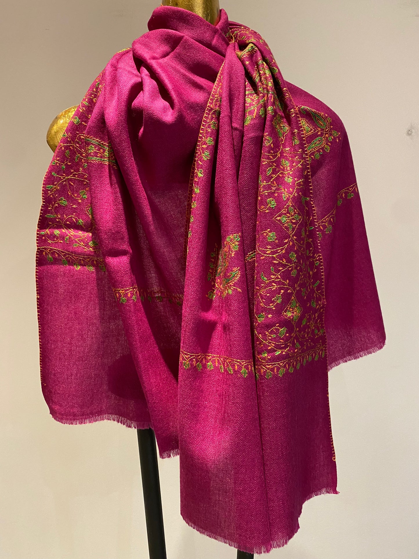 Kashmiri Shawl With Embroidery.     March Sale 25% Off ....At Checkout Use Code March25