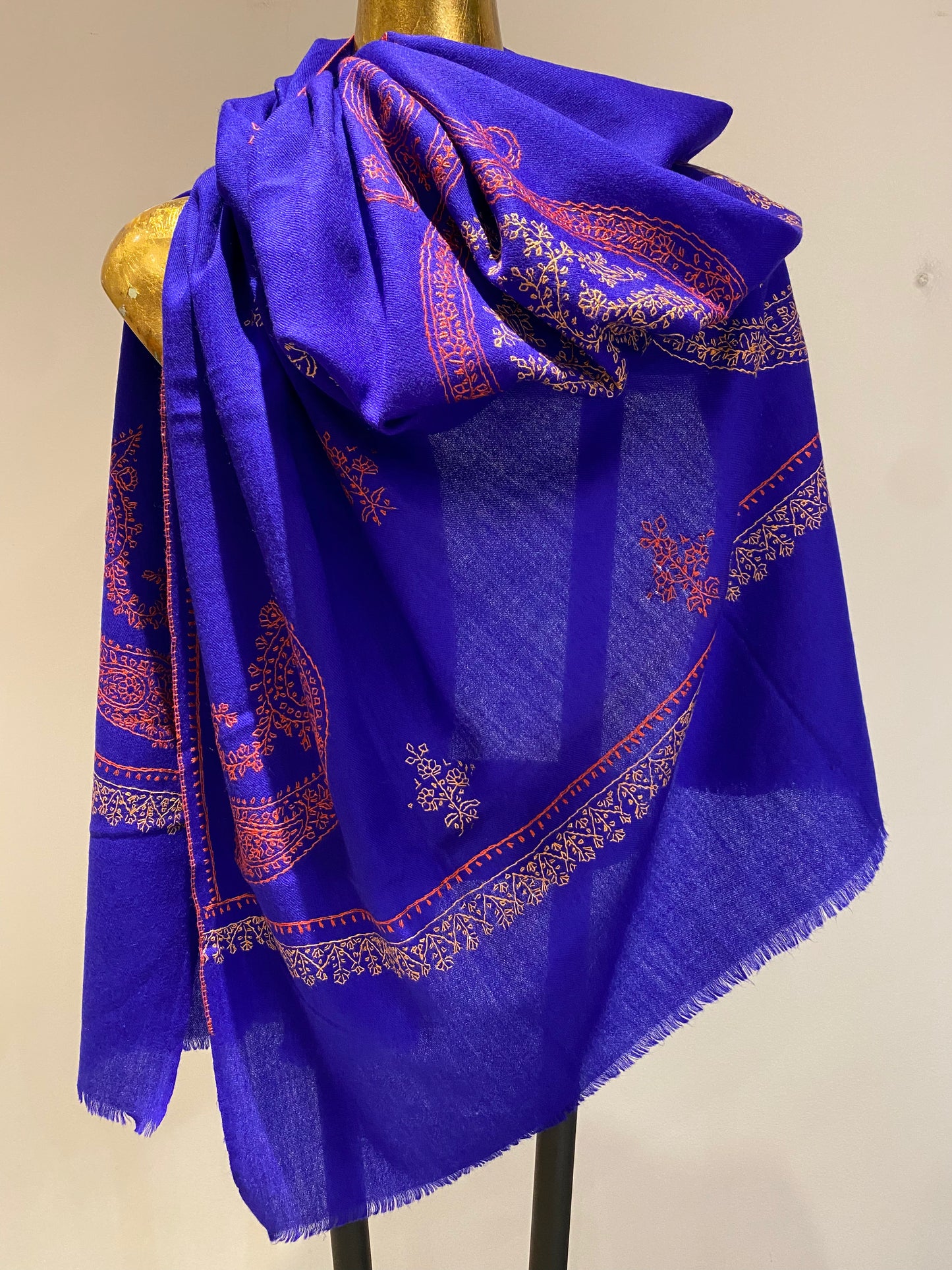 Kashmiri Shawl With Embroidery.     March Sale 25% Off ....At Checkout Use Code March25