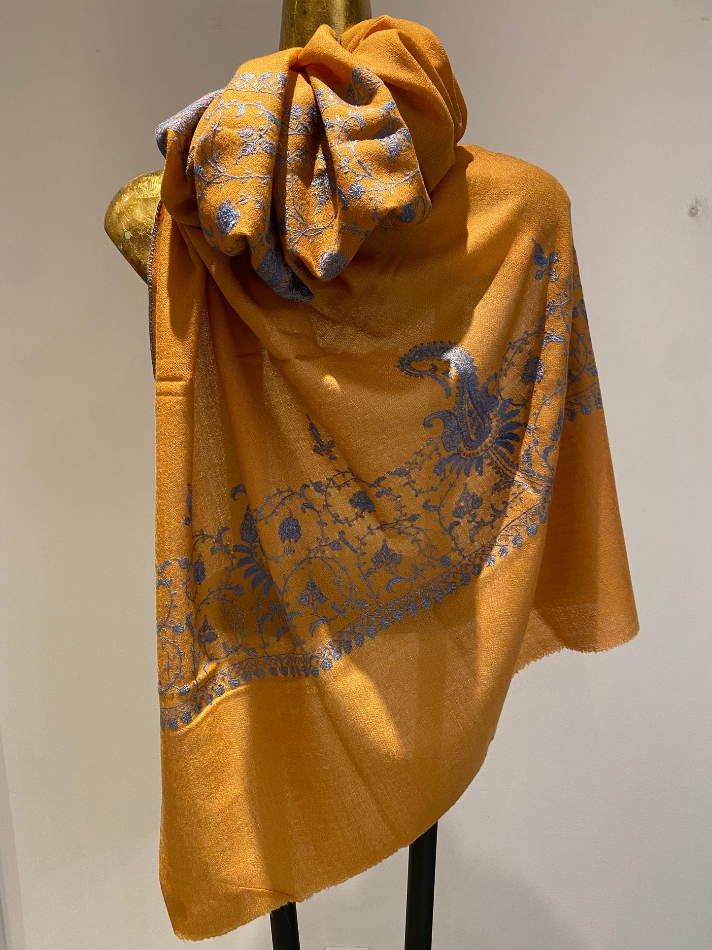 Kashmiri Shawl With Embroidery.     March Sale 25% Off ....At Checkout Use Code March25