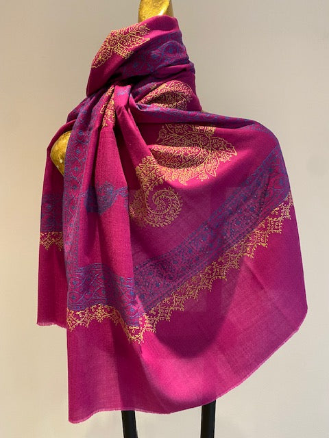 Kashmiri Shawl With Embroidery.     March Sale 25% Off ....At Checkout Use Code March25