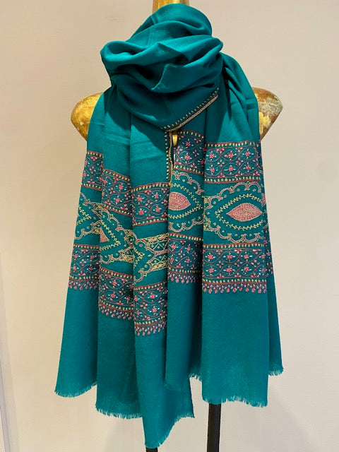 Kashmiri Shawl With Embroidery.     March Sale 25% Off ....At Checkout Use Code March25