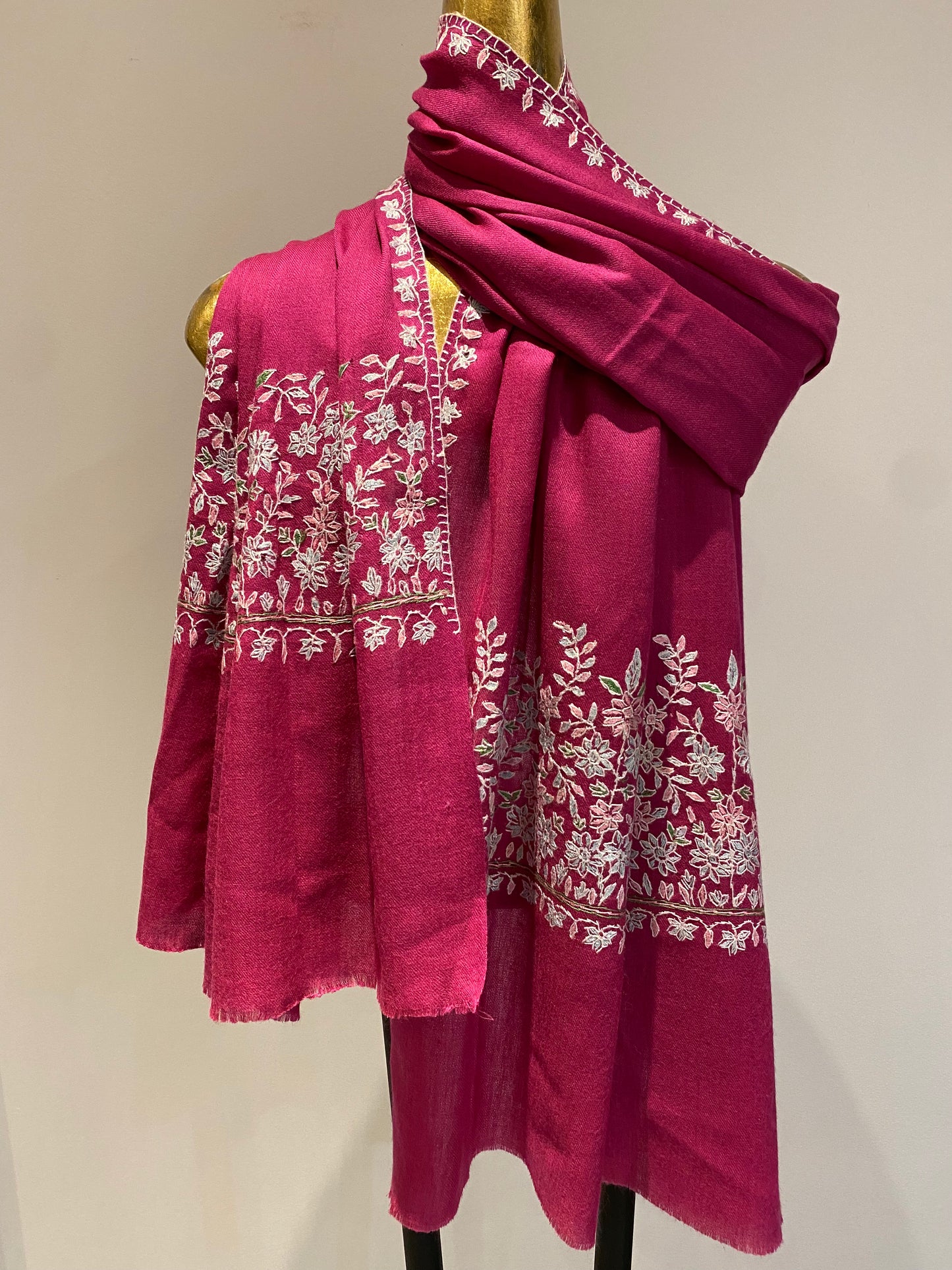 Kashmiri Shawl With Embroidery.     March Sale 25% Off ....At Checkout Use Code March25