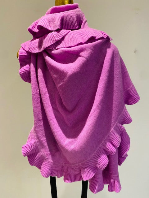 Cashmere Ruffled Shawl.       March Sale 25% Off ....At Checkout Use Code March25