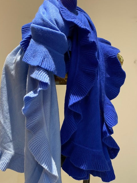 Cashmere Ruffled Shawl.       March Sale 25% Off ....At Checkout Use Code March25