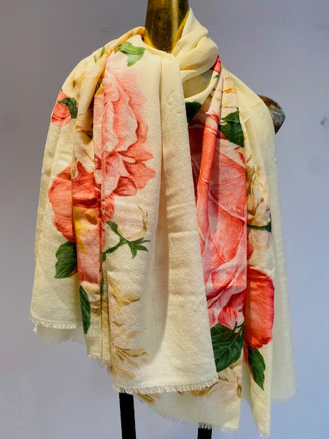 Luxury Light Cashmere Printed Shawl.       March Sale 25% Off ....At Checkout Use Code March25