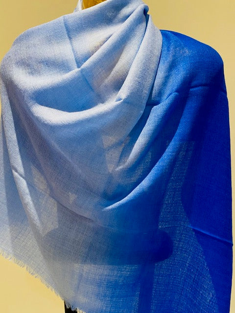 Cashmere Featherweight Two Tone Shawl.       March Sale 25% Off ....At Checkout Use Code March25