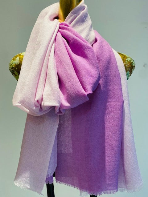 Luxury Light Cashmere Two Tone Shawl.      March Sale 25% Off ....At Checkout Use Code March25