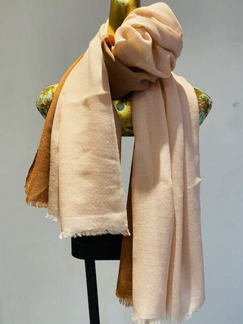 Luxury Light Cashmere Two Tone Shawl.      March Sale 25% Off ....At Checkout Use Code March25