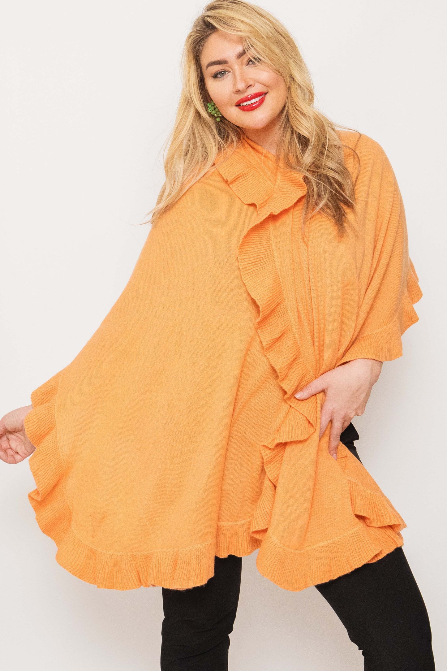 Cashmere Ruffled Shawl.       March Sale 25% Off ....At Checkout Use Code March25