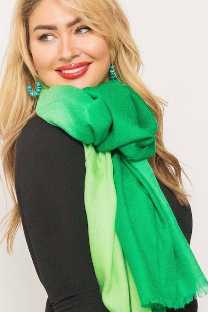 Luxury Light Cashmere Two Tone Shawl.      March Sale 25% Off ....At Checkout Use Code March25